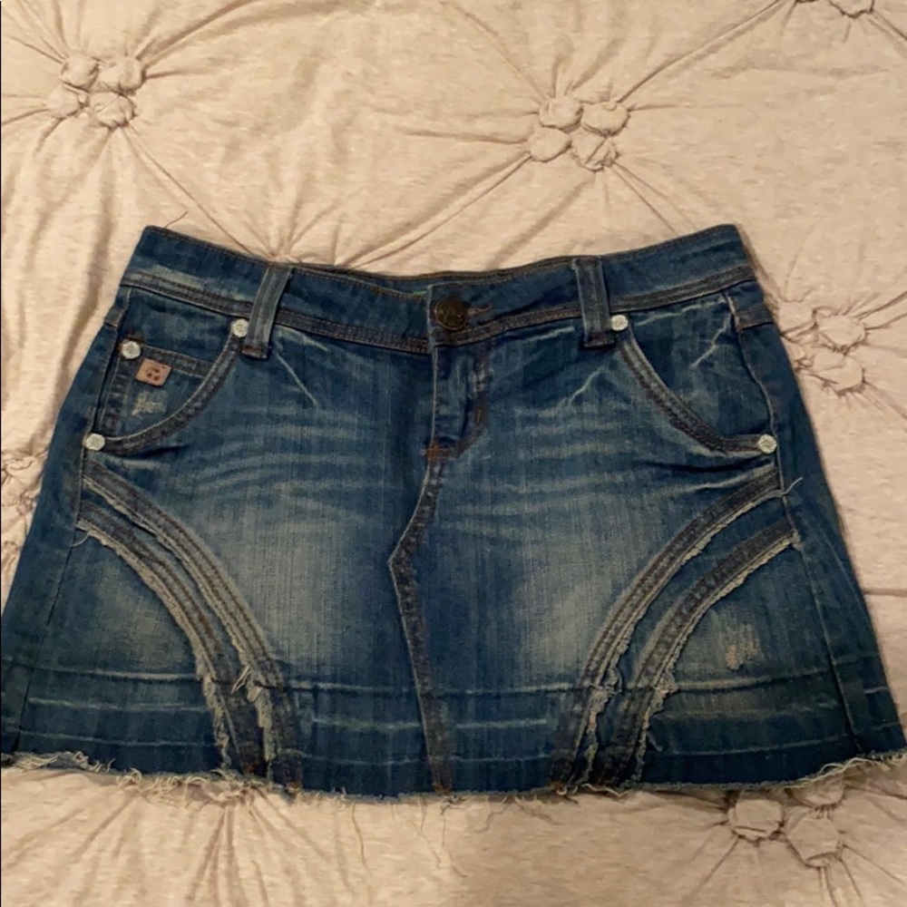 Reuse Denim Mini Skirt from Blue Door Boutique